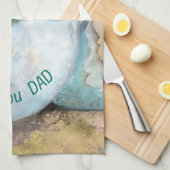 ベビーゾウ卵孵化 – 私はあなたを愛するパパ キッチンタオル (四つ折り)