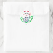 ベビーゾウ及びバタフライシール ラウンドシール (バッグ)