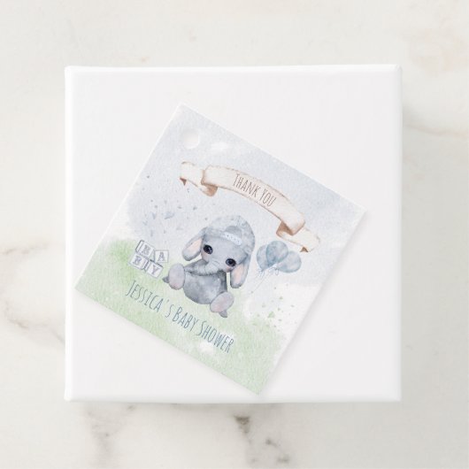 ベビーゾウ水彩動物 フェイバータグ (インサイチュ)