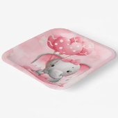 ベビーゾウ水疱：赤ちゃんのシャワーを上げる ペーパープレート (傾斜あり)