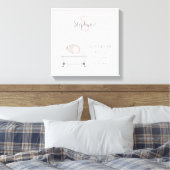 ベビーゾウ泡風呂ガール誕生のお知らせ キャンバスプリント (インサイチュ (寝室))