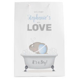 ベビーゾウ泡風呂ボーイベビーシャワー ミディアムペーパーバッグ