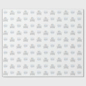 ベビーゾウ泡風呂ボーイベビーシャワー ラッピングペーパー (フラット)