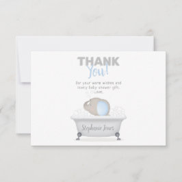 ベビーゾウ泡風呂ボーイベビーシャワー 招待状