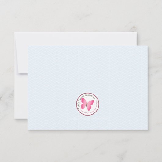 ベビーゾウ泡風呂ボーイベビーシャワー 招待状 (裏面)