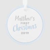 ベビーゾウ泡風呂初めてのクリスマス オーナメント (裏面)