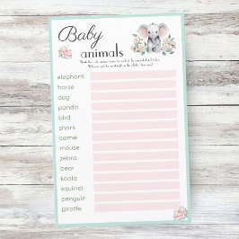 ベビーゾウ牡丹と風船ベビーアニマル