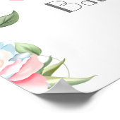 ベビーゾウ牡丹ユーカリ歓迎サイン ポスター (角)