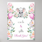ベビーゾウ牡丹、バルーンカード&ギフト ポスター (正面)