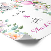 ベビーゾウ牡丹、バルーンカード&ギフト ポスター (角)