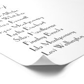 ベビーゾウ牡丹、ユーカリのシーティングチャート ポスター (角)