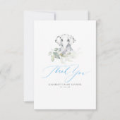 ベビーゾウ男の子ベイビーシャワーありがとう サンキューカード (正面)