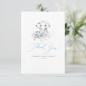 ベビーゾウ男の子ベイビーシャワーありがとう サンキューカード (スタンド正面)