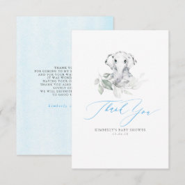 ベビーゾウ男の子ベイビーシャワーありがとう サンキューカード