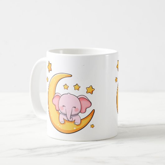 ベビーゾウ眠る コーヒーマグカップ (正面左)