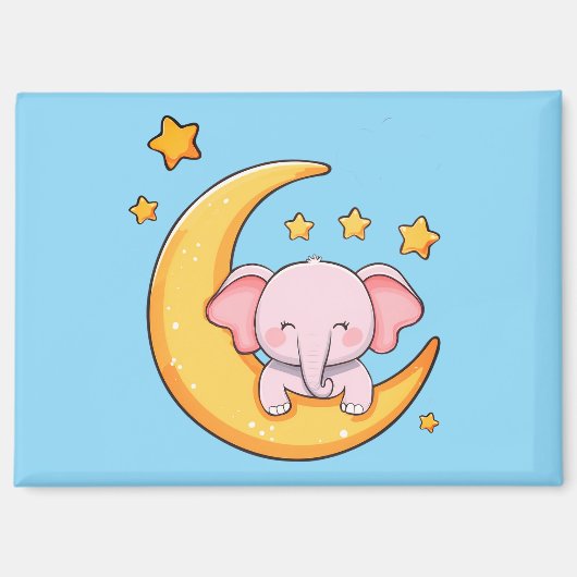 ベビーゾウ眠る マグネット (正面)