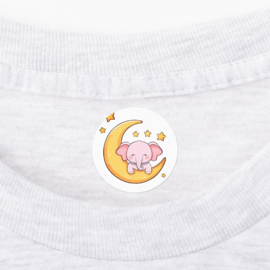 ベビーゾウ眠る ラベル (貼付)