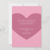 ベビーゾウ赤ちゃんガール用ベビーシャワー招待状 招待状 (裏面)