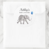 ベビーゾウ赤ちゃんシャワーお気に入りステッカー、プレゼントラベル ラウンドシール (バッグ)