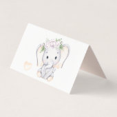 ベビーゾウ赤ちゃんシャワーテーブルカード (裏面)