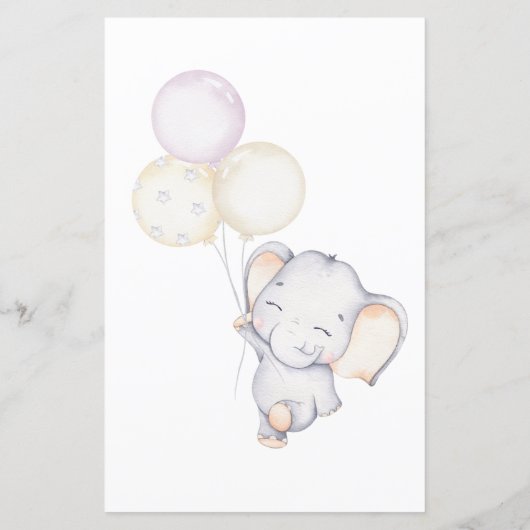 ベビーゾウ赤ちゃんシャワーレシピ (裏面)