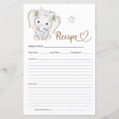 ベビーゾウ赤ちゃんシャワーレシピ (正面)