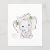 ベビーゾウ赤ちゃんシャワー推測ベビーフードカード (裏面)