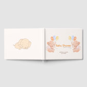 ベビーゾウ赤ちゃんシャワー ゲストブック (全面)