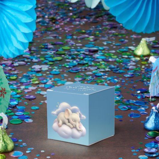 ベビーゾウ赤ちゃんシャワー フェイバーボックス (パーティー)