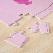 ベビーゾウ野生動物子供へ芸術少女 ジグソーパズル (側面)