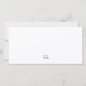 ベビーゾウ1歳の誕生日ありがとうフォトカード サンキューカード (裏面)