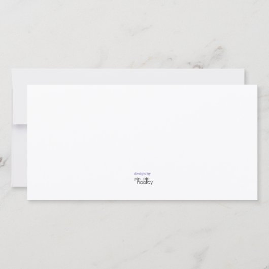 ベビーゾウ1歳の誕生日ありがとうフォトカード サンキューカード (裏面)