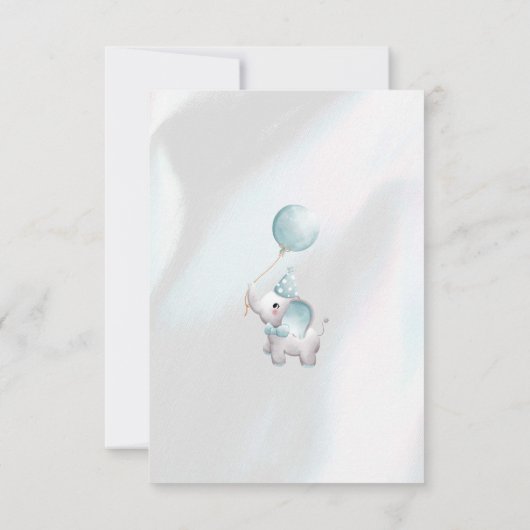 ベビーゾウ1歳 招待状 (裏面)