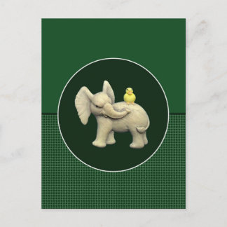 ベビーゾウ&イエローダック ポストカード