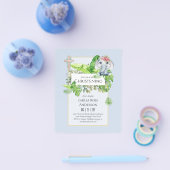 ベビーゾウ《キリスト教》洗礼式や命名式招待状forガールズジャングル チラシ (シングル)