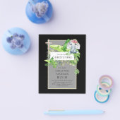 ベビーゾウ《キリスト教》洗礼式や命名式招待状forガールズジャングル チラシ (シングル)