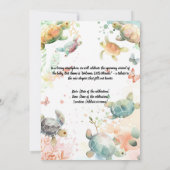 ベビーゾウ&タートルベビーシャワー招待状 招待状 (裏面)