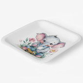 ベビーゾウ（トラックの赤ちゃんシャワー付） ペーパープレート (傾斜あり)