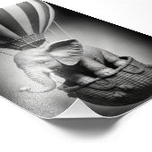 ベビーゾウ(熱気球) フォトプリント (角)