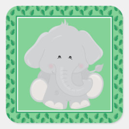 ベビーゾウ | Safari Animals Party スクエアシール