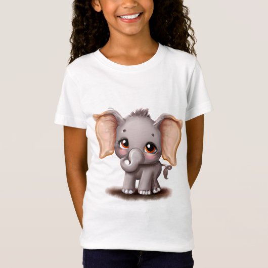 ベビーゾウTシャツ – かわいい大きな耳乳児ティー Tシャツ (正面)