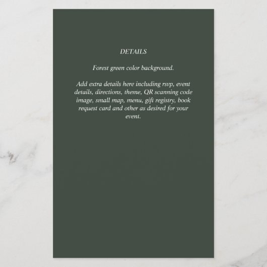 ベビータイガージェンダーがシャワー招待状を明らかにする チラシ (裏面)