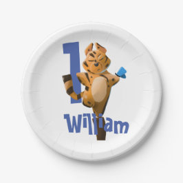 ベビータイガープレイドファースト誕生日クラシック ペーパープレート