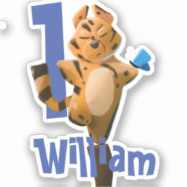 ベビータイガープレイドファースト誕生日 パーソナライズされた シール