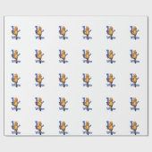 ベビータイガープレイド第1誕生日包装紙 ラッピングペーパー (フラット)