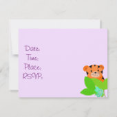 ベビータイガーベビーシャワー招待状 招待状 (裏面)