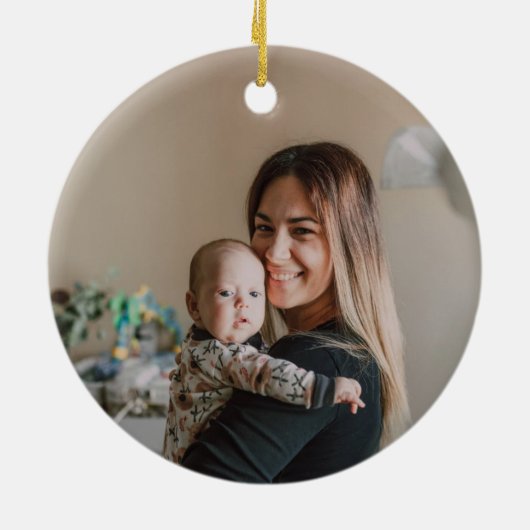 ベビータイガーベビー第1回クリスマスフォト セラミックオーナメント (裏面)