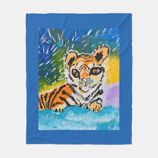 ベビータイガー「Art by Kids」 フリースブランケット (正面)