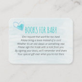 ベビーターコイズレインボーベビーシャワー用の本 エンクロージャーカード (正面)