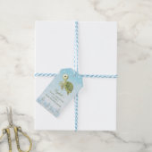 ベビータートルザシーシャワー好意ギフトラベル ギフトタグ (より糸付き)